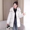 Outer cotton-padded clothes medium and long annual down cotton-padded jackets for women are still loose and thickened, and winter cotton-padded jacket