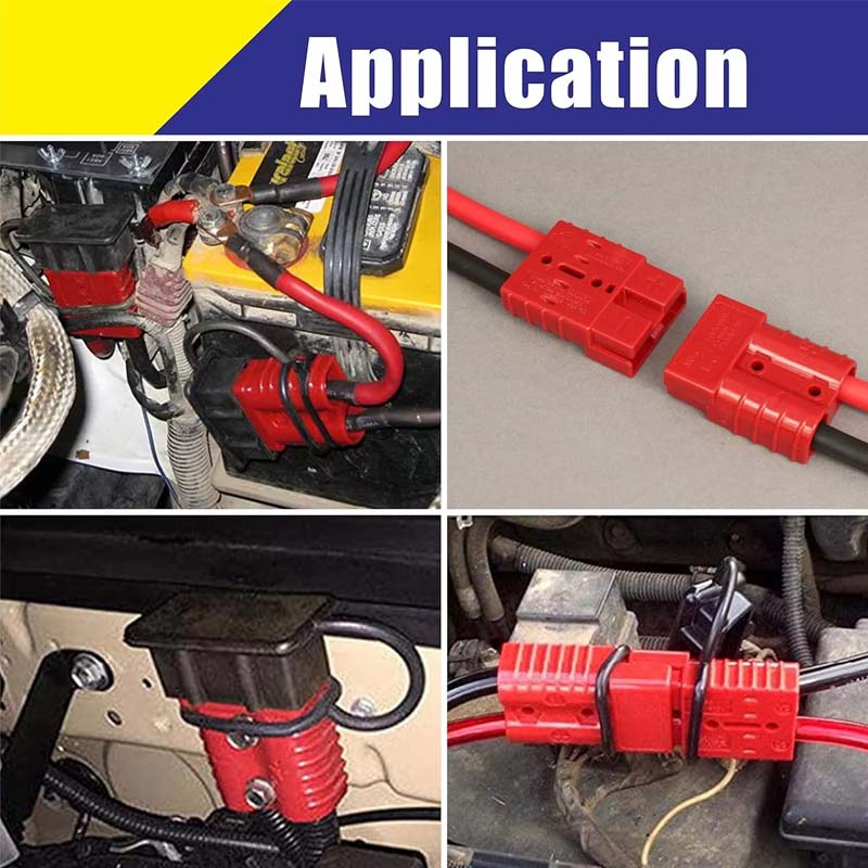 2PCS For Anderson 50A Plug Cable Terminal Battery Power Connector Kit Quick Plug Battery Charging Connector