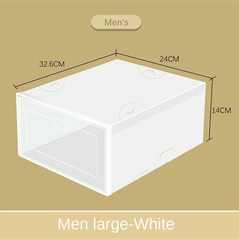 Shoe Organizer Stackable Shoe Storage Boxes Drawer Type Front Opening Shoe Rack Organizer Cabinet Shoes Container Thick Plastic