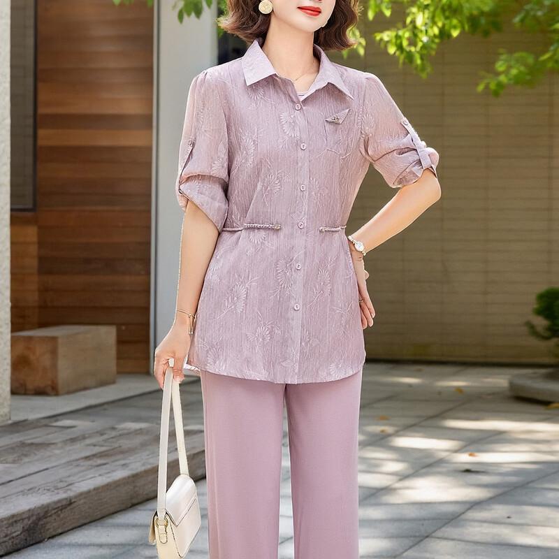 Yuzhaolin Women s Embroidered Thin Gauze Summer Blouse 3XL