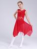 Kids Girls Ballet Dress Lyrical Dance Costume Dancewear Sleeveless Cut Out Gymnastics Leotard for Dancing Children Ice Skating Dresses