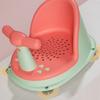Round Edge Non-Slip Baby Bath Chair Comfortable Portable Baby Shower Seat Armrest Backrest Infant Bath Seat Toddler