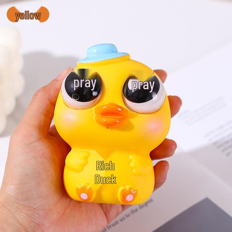 Creative Exploding Eye Yellow Duck Squeeze Toy - TikTok Viral Decompression Venting Toy