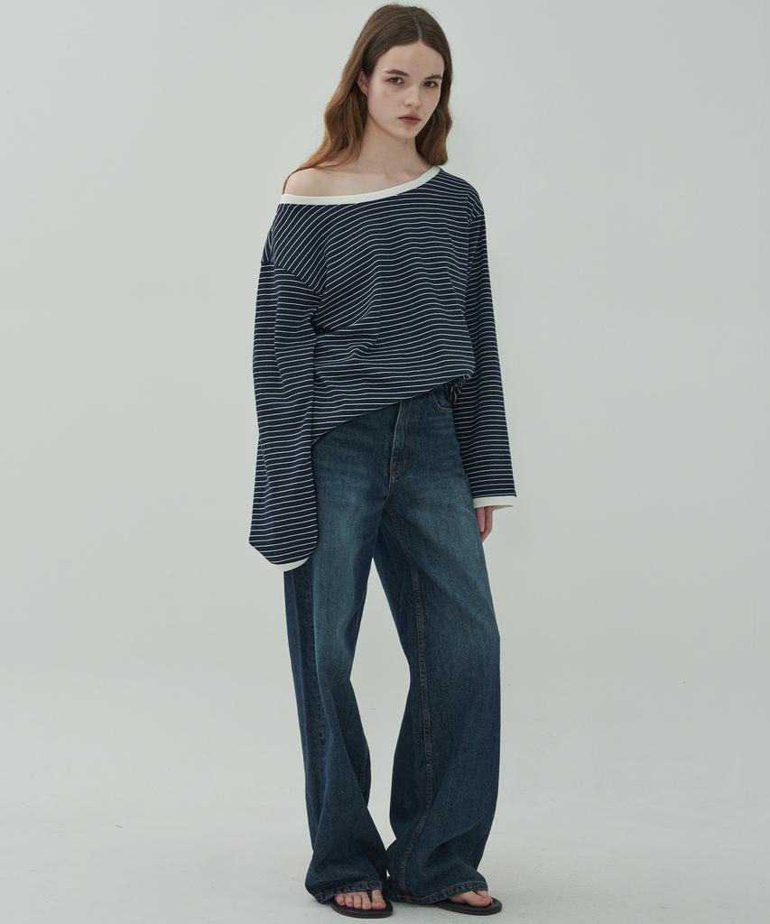 MOTT Boat Neck Off-Long Sleeveless - Navy