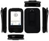 Fitted Leather Belt Clip Case (with Strap) for Dexcom Receiver G6 CGM with Screen Protector (with Strap) (Black)