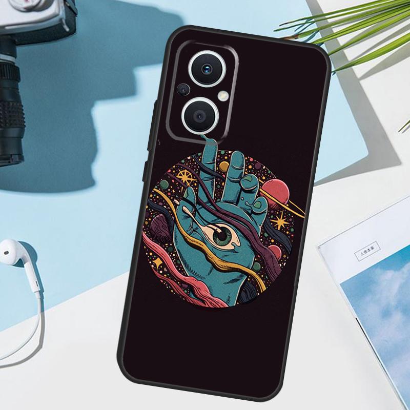 Hands with Eyes Cover For OPPO Reno 13 F 10 11 12 14 Pro 11F 12F 14F 7 8 Lite OPPO Find X9 X8 X5 X6 Pro Case