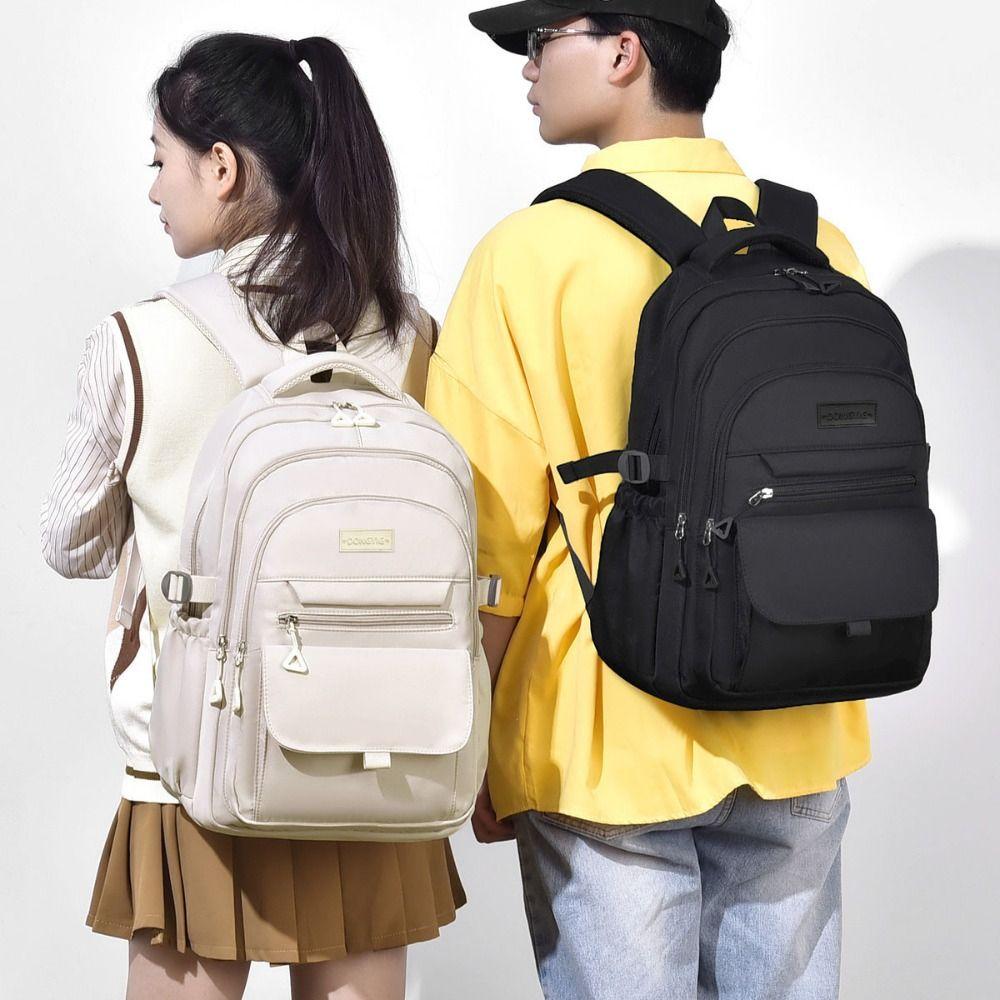 Korean Simple School Bags Large Capacity Girl's Backpack Laptop Bag College Student Backpack  Gifts