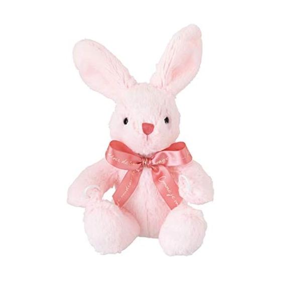 HEADS DAU-PBQS Stuffed Animal Hug Rabbit Momo Pink 11 x 19 x 11.5cm S Size 4 Pieces HEADS DAU-PBQS