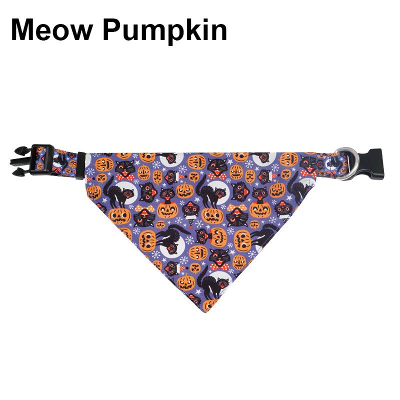 Halloween Dog Accessories for Small Large Dogs Cat Puppy Pet collar Pumpkin Skull Dog 1Pc Triangle scarf collar Pet Supplies