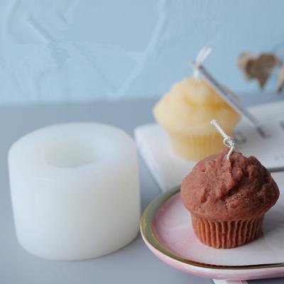Simulazione creativa Muffin Cup Cake Stampo per candele Stampo per sapone in silicone Stampo per candele Decorazioni per la casa di Natale