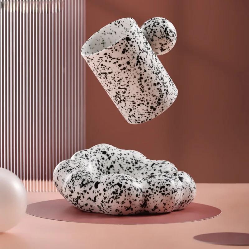 Home Ceramic Mug Creative Shape Breakfast Coffee Cup Couple Milk Cup 280ml Coffee Mug Living Room Decoration Dining Tableware