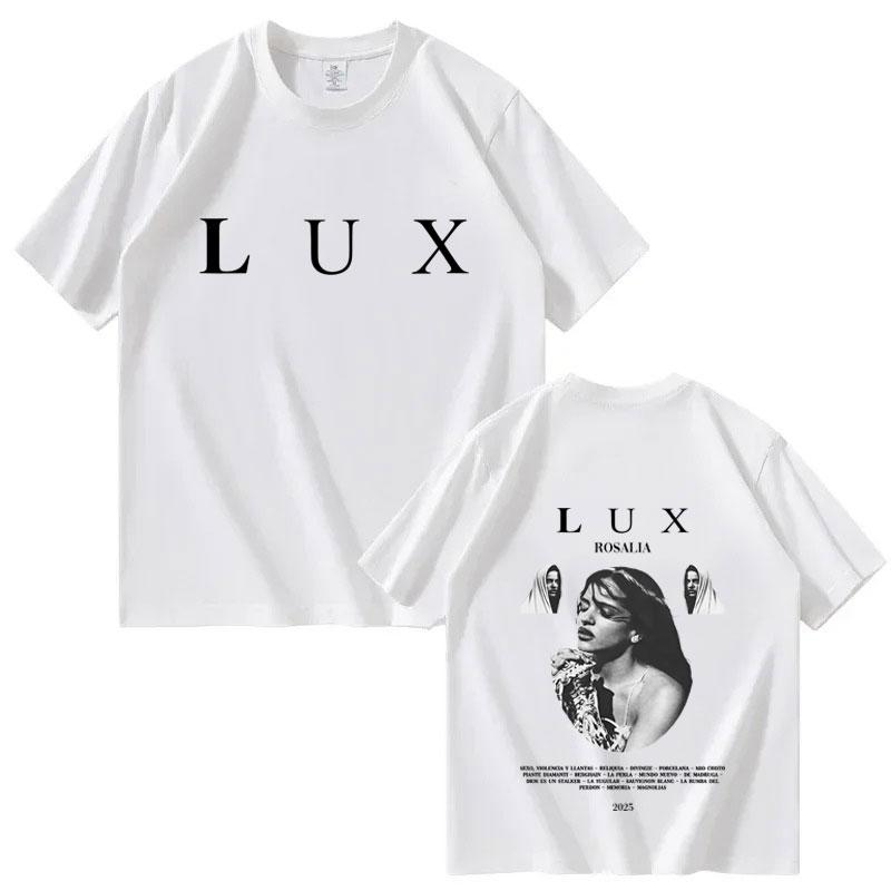 

Popular Singer ROSALIA LUX PHOTO Harajuku Tshirt for Women and Unisex Shortsleeved Summer Print Cotton Tshirt 4XL