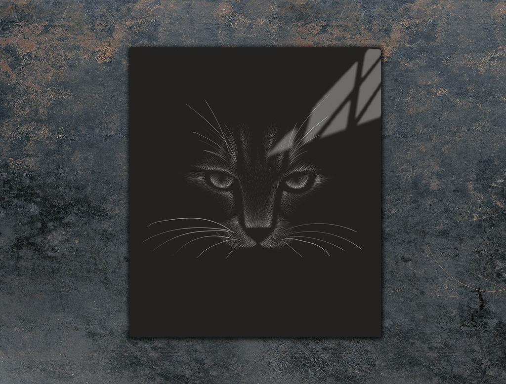 GLAS-SCHNEIDEBRETT 45x52 KATZE