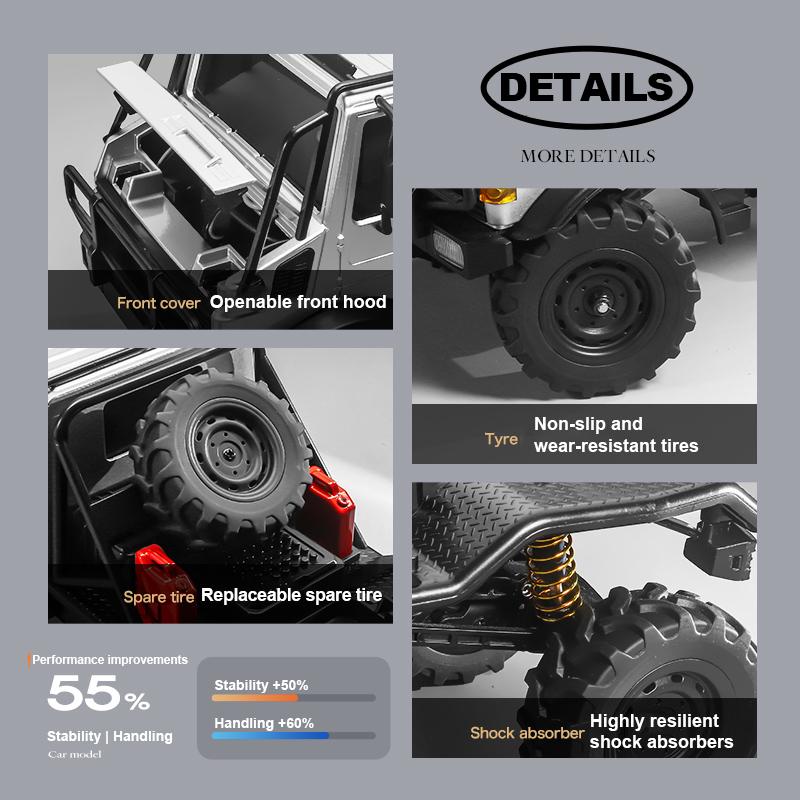 MN333 Auto RC 1/18 Mezza Carta Trazione Integrale Acceleratore Sterzo Completamente Proporzionali Veicolo Giocattolo Scalata Fuoristrada 4WD Regalo Ragazzo
