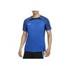 Nike Dri-Fit Logo Crew Neck Comfortable Quick-Dry Casual Short Sleeve Football Shirt Men Tops Royal-Blue Obsidian White HF0525-463