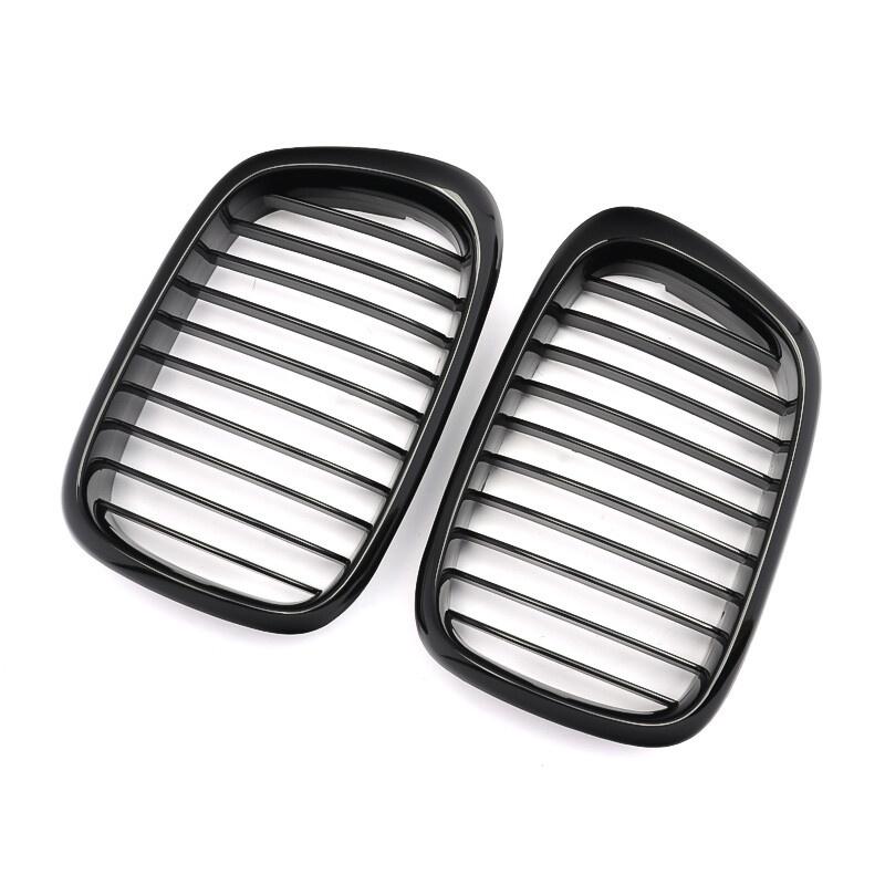 Für BMW 5er E39 525 528 530 535 1999-2003 Auto Kühlergrill Front Nieren Grill Doppellinie Silber Schwarz 51137005837 51137005838