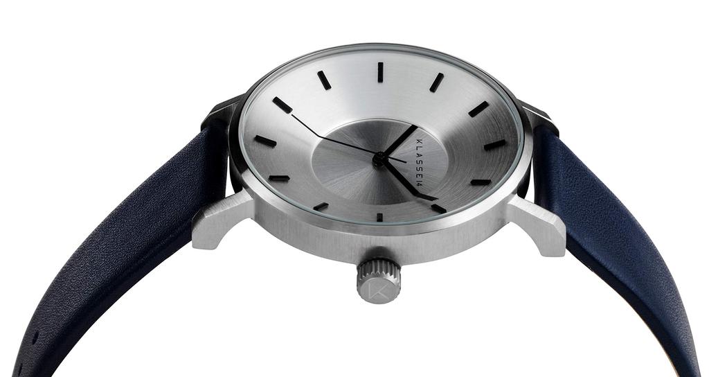 Watch Volare Silver Blue leather strap 36mm WVO20SR007W Navy [KLASSE14] Women's