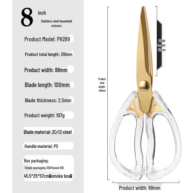 Multifunctional German Titanium Steel Kitchen Scissors for Poultry and Bones - Food Grade