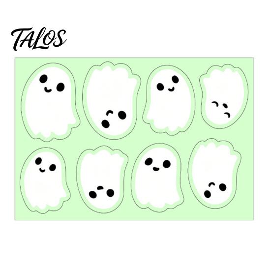 Creative Indoor Outdoor Wall Art Halloween Glow-in-the-Dark Stickers, Cute Cartoon Pumpkin Ghost Decals, Waterproof Glow in The Dark Stickers