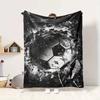 Soccer Impact Flannel Blanket Throw Blanket Soft Warm Sofa Bed Camping Car home Decor Unique Christmas Gift C9302812