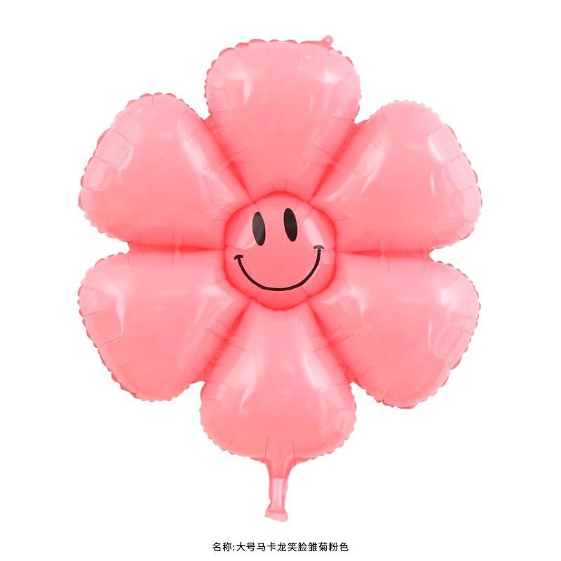 Macaron Smiley Blume Kleine Gänseblümchen Ballon Geburtstagsfeier Picknick im Freien Weiß Sonnenblume Ei Ballon