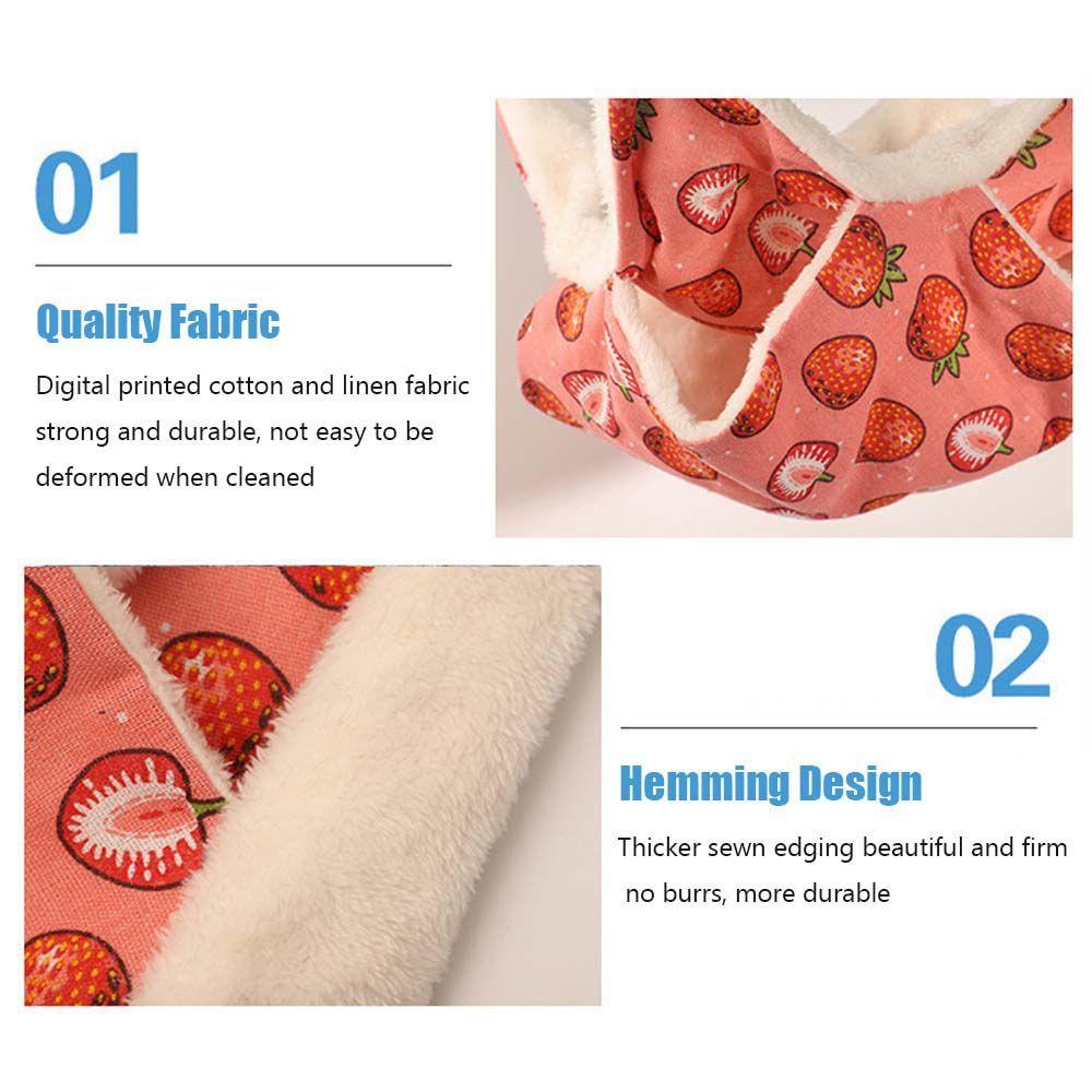 Pet Cage Accessories Plush Double-layer Rat Bed Guinea Pig Hideout Hanging Hammock Hamster House