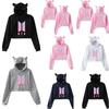 Bts Bangtan Boys Love Yourself Tear Navel Hoodie With Cute Cat Ear Design In Multiple Color Options