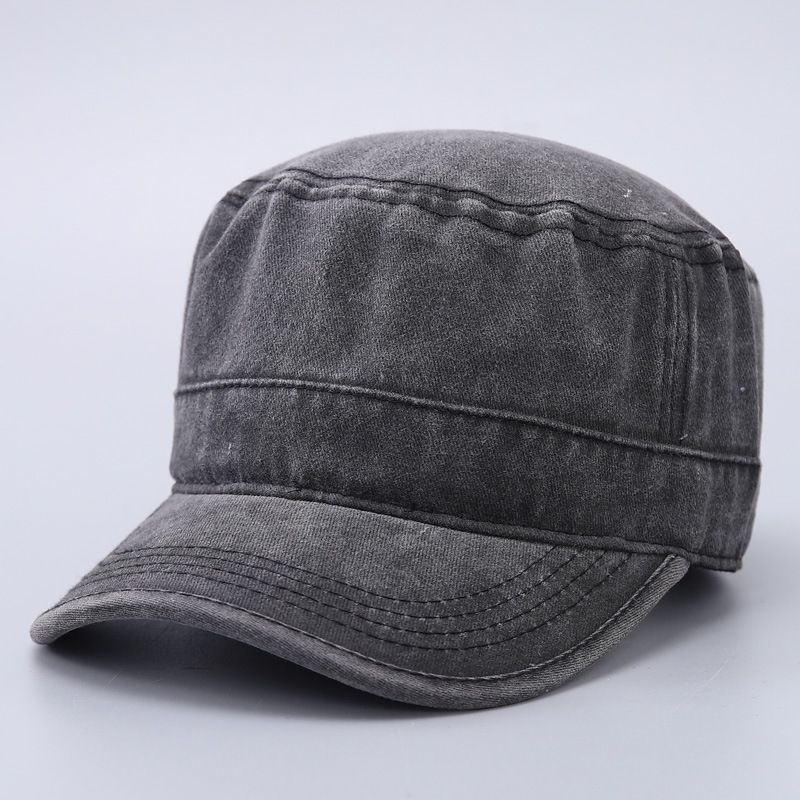 Simple Solid Color Denim Hat Pure Cotton Retro Washed Four-season Wide-brimmed Men's and Women's Hats Durable Fabric with Reinforced Construction