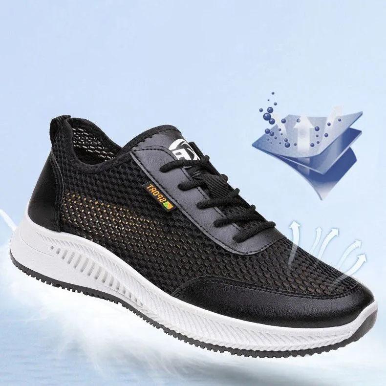 Scarpe in Rete da Uomo Estive Scarpe Singole Traspiranti Antiscivolo Leggere Scarpe da Passeggio Deodoranti Sportive da Corsa Scarpe da Uomo Scarpe Casual