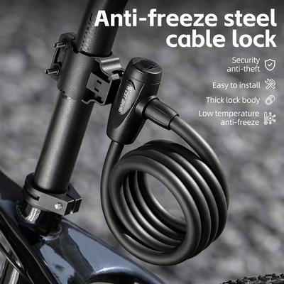 Bezpečnostní zámek na jízdní kolo Nemrznoucí ocelový kabelový zámek AntiTheft Elasticity Lock Silniční kolo ocelový drátěný zámek