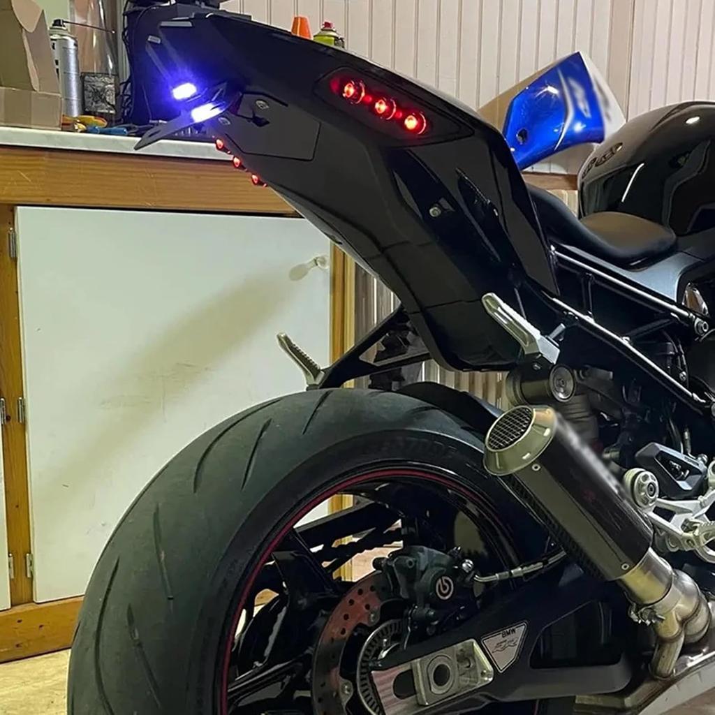 Für S1000RR S1000R M1000RR 2025 Kennzeichenhalter Motorrad Heck clean verstellbar kurz Nummer s1000rr s1000r m1000rr 2019-2025 Motorrad