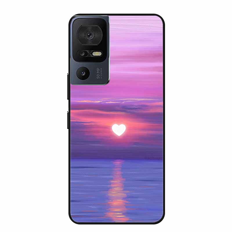 Für TCL 40 SE Handyhülle 40SE Hülle Schwarzes Silikon Weiche Rückseite Hülle Für TCL 40 SE Hülle Funda Für TCL40SE Capa 6.75" Schale