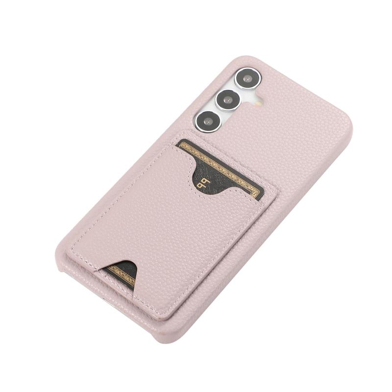 New Luxury Solid Color Leather Up Down Wallet Card Slot Phone Case For Samsung S25 Ultra Edge S23 S22 S24 Ultra Plus Back Cover
