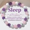 Fashionable 8Mm White Turquoise - Amethyst - Rose Quartz Natural Stone Aura Balancing Sleep Bracelet For Women