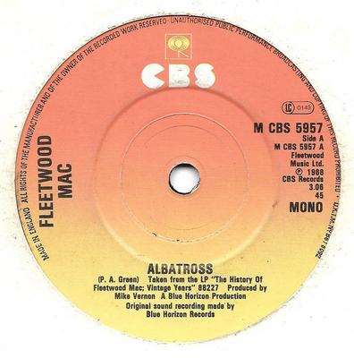 7inch Record FLEETWOOD MAC - Albatross MCBS5957 CBS 1988 UK Rock Used