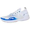 Li Ning Anti-5 3 Low Shock Absorption Wear-Resistant Mid-Top Basketball Shoes Men Basketball Shoes Blue White ABFU005-13