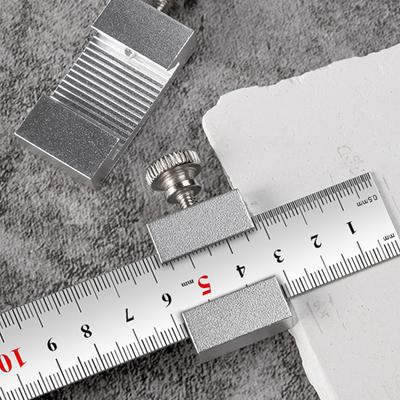 Cetvel Durdurur Çit Çizgi Çizici Bulucu Mühendislik ve Marangozlukta Doğru Ölçüm için Hassas Cetvel Bloğu
