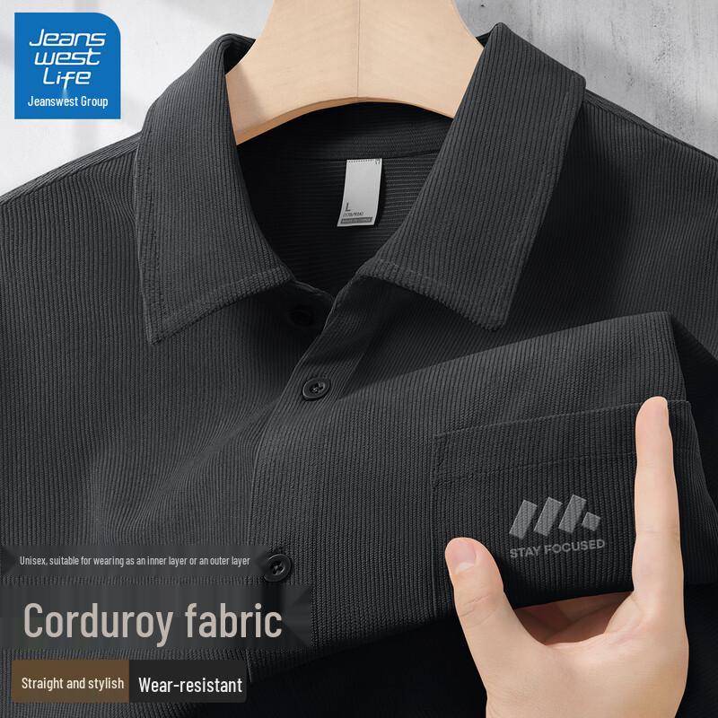 JEANSWEST LIFE Men s Corduroy Long Sleeve Shirt M