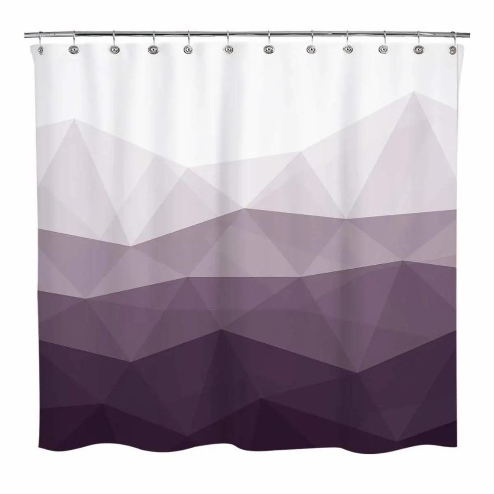 Spliced digital printed fabric shower curtains, thickened waterproof bathroom curtains and bathroom partition curtains