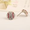 Trend Basketball Spring Baseball Volleyball Earrings With Zirconia Sparkling