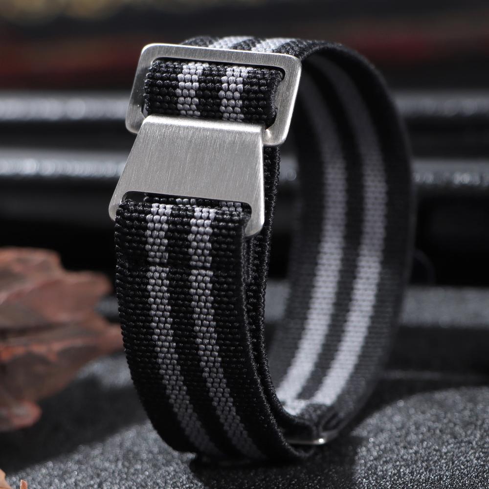 18mm 20mm 22mm Nylon Watchband for Seiko Army Military Woven Elastic Straps for French Troops Parachute Bag Men Women Sport Band