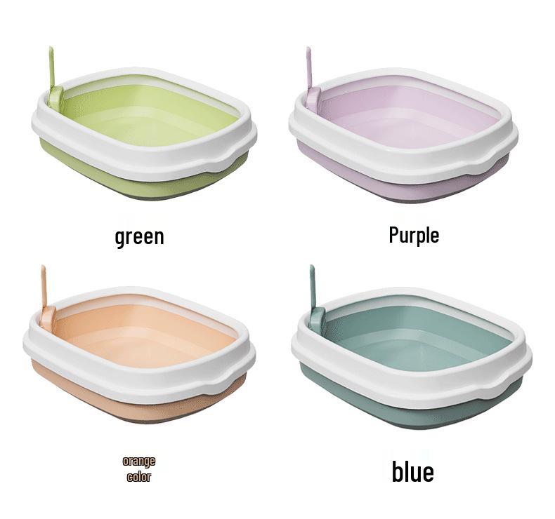 Extra Large Semi-Enclosed Anti-Splash Cat Litter Box