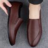 Fashion Luxury Brand Soft Soled Comfortable Loafers Elegant Brown Men's Flat Casual Shoes Office Commuting Men's Work Shoes Versatile