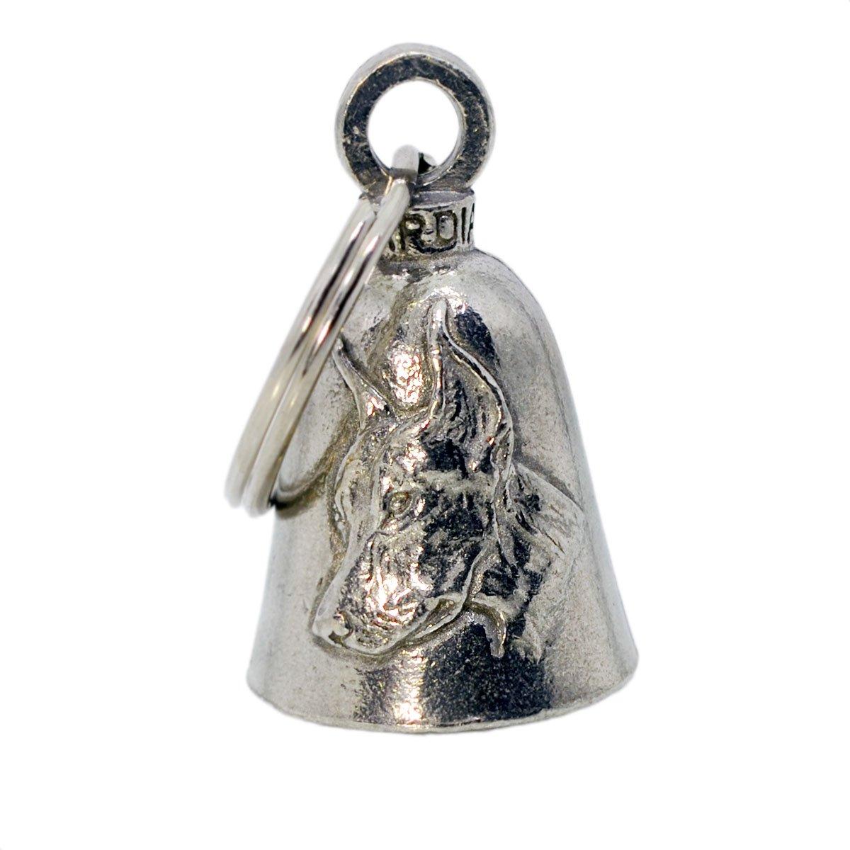 

Bell IN USA GUARDIAN BELL Doberman Amulet Biker Keychain Traffic Safety Protection Guardian USAMADE Bell; AMGB-080 (DOBERMANN) сірий колір