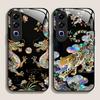 Stylish Dragon Leopard Marble Texture Tempered Glass Phone Case for OnePlus 13R 12 11 10 9 Nord CE4 3 2 Lite ACE2 ACE3 Pro Cover