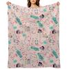 Medical Pattern Doctor Nurse Watercolor Pink Texture Throw Blanket Sleeping Bag Winter beds Bed Blankets For Baby Blankets
