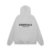 Mens Oversized Hooded Fleece Sweatshirt With Embossed Letter Print - Black Oatmeal Flower Gray Dark Linen