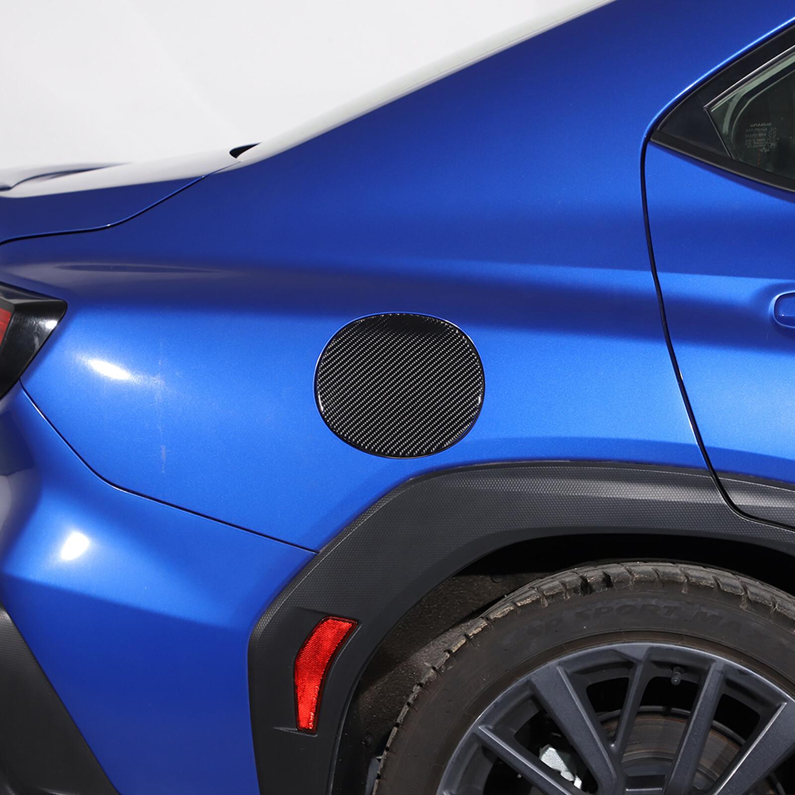 Soft Carbon Fiber Door Fuel Tank Cap Oil Gas Cover Trim For Subaru WRX -24