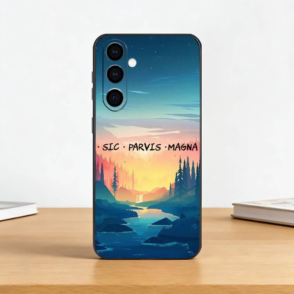 

S-Sic Parvis Magna Uncharted Phone Case For Samsung Galaxy A73,A72,A71,A70,A53,A52,A51,Soft Silicone Black Cover Samsung a50 30s 50s