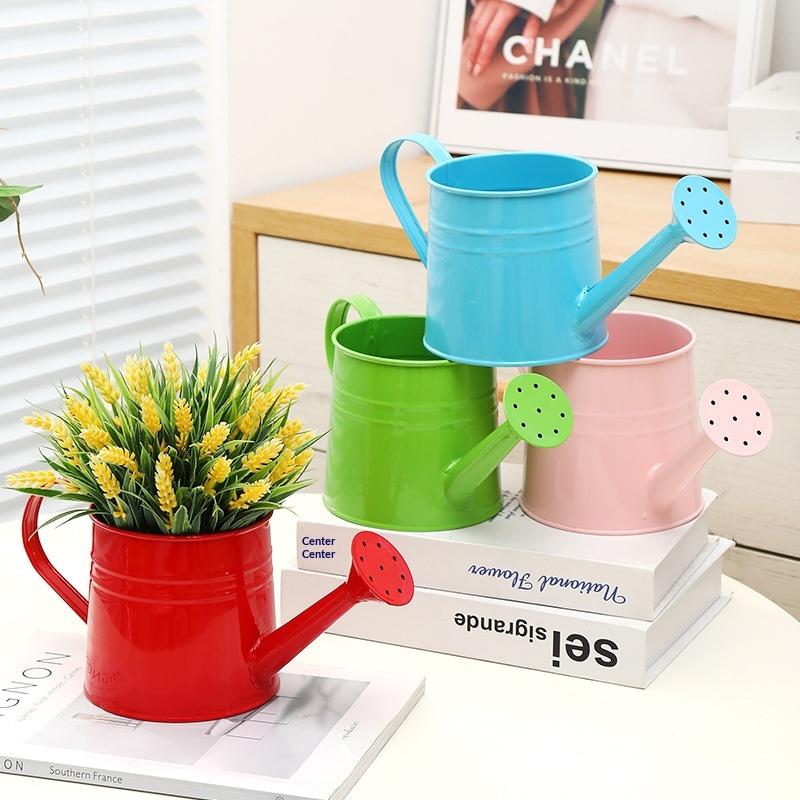 Metal Watering Can Garden Flower Kettle Mini Small Water Spraying Pot Sprinkle With Large Capacity For Kids Adult